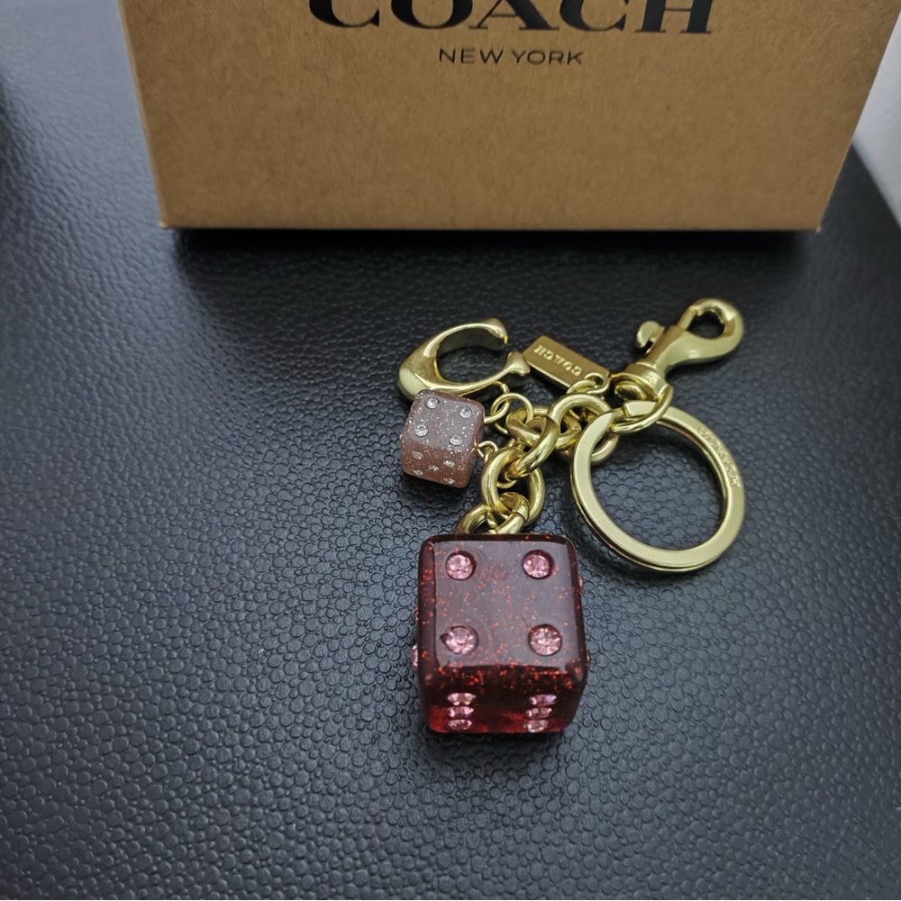 Coach Glitter Dice Keychain Charm - Picture 9 of 9